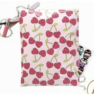 10 (14.5x19) XXL Pink with Cherry Hearts Poly Mailers Poly Bags Shipping Bags